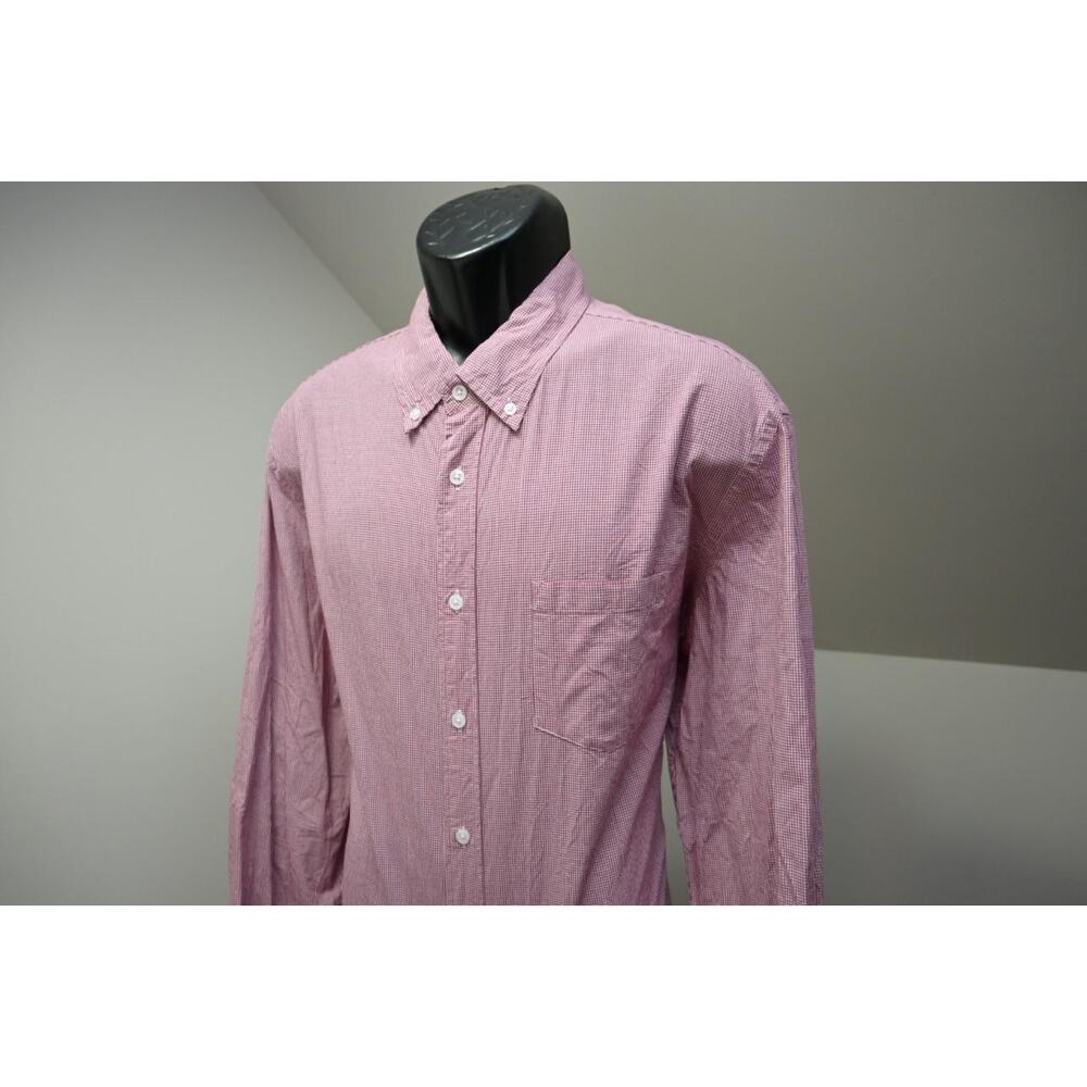 J Crew Flex Dress Shirt Slim Fit Plaid Casual Long‎ Sleeve Mens Sz XL